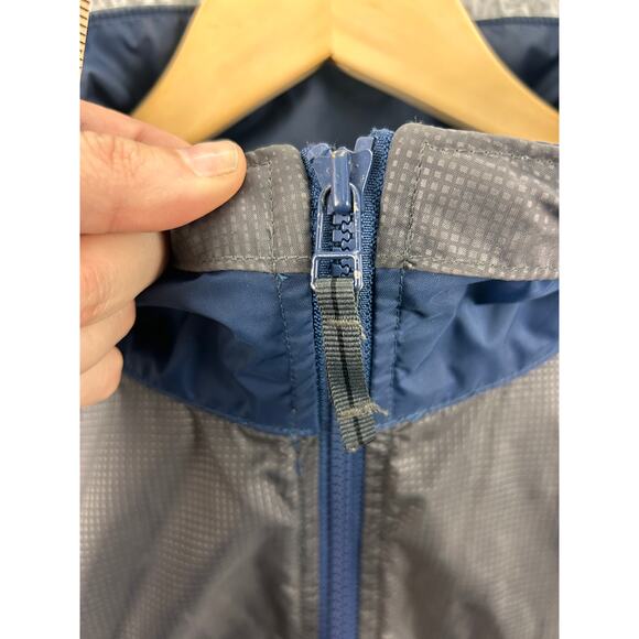 Columbia Men’s XL Waterproof Windbreaker Hooded Jacket Blue Gray Nylon - Picture 4 of 9